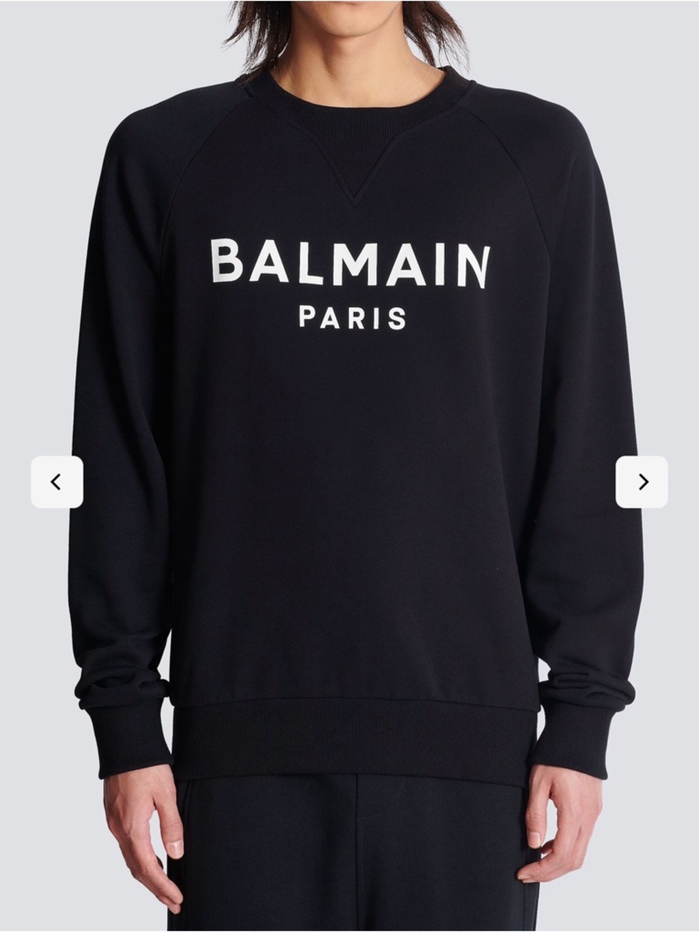 Balmain Black Logo Crewneck Sweater